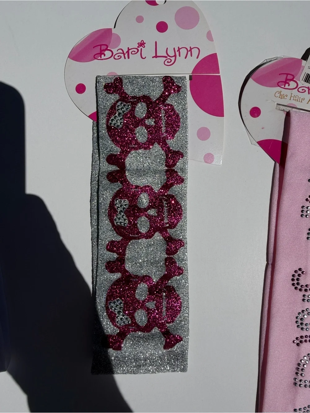 Pink and Silver Girls Headbands - Sparkle Heart & Bow Styles